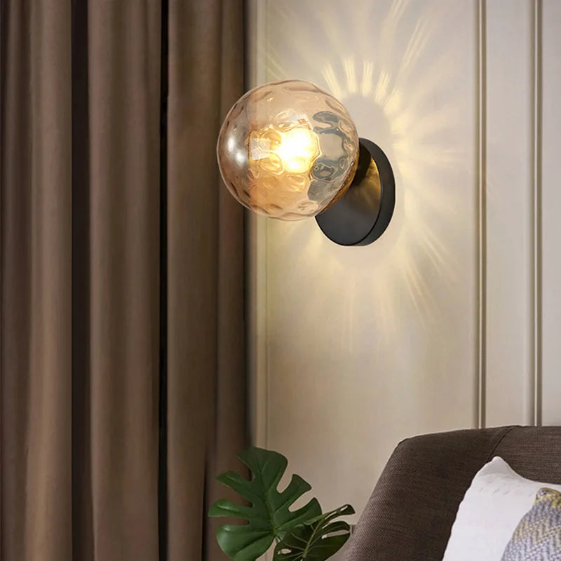 Elegant Gold Glass Wall Light