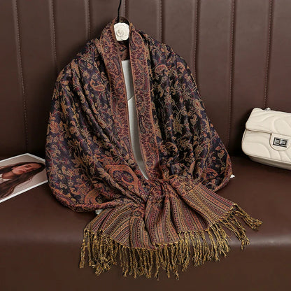 Soft Cashmere Women's Scarf Luxury Warm Print