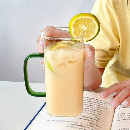 Big Capacity Square Mug with Sipping Straw