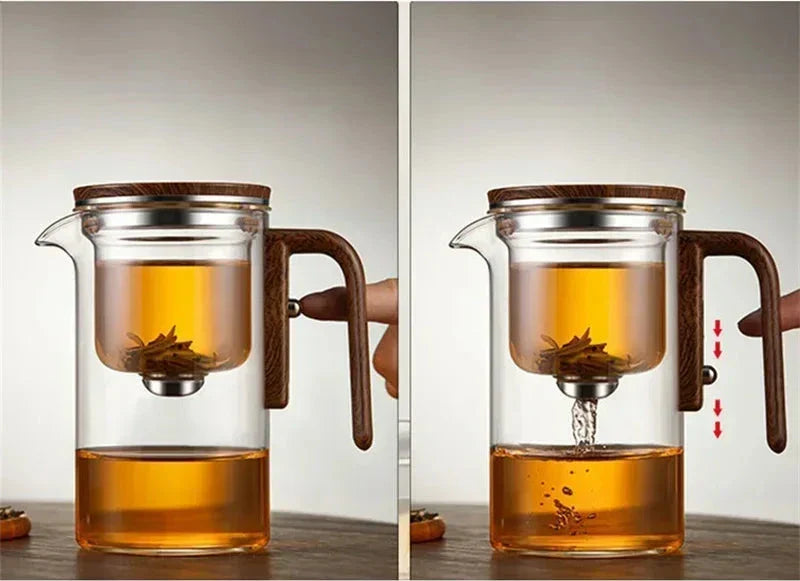 Clear Glass Magnetic Tea Infuser Pot