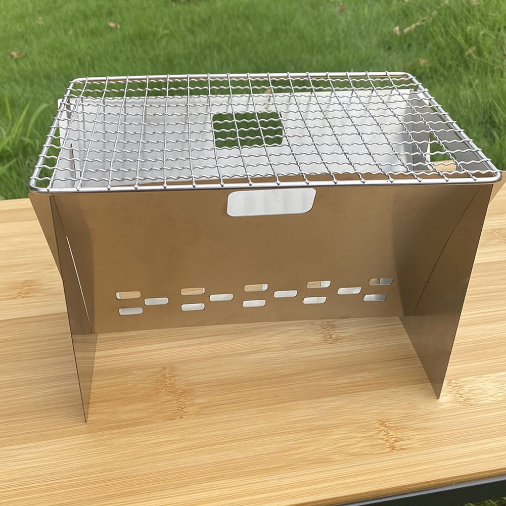 Compact Outdoor Collapsible Stainless Steel BBQ Grill - Befez