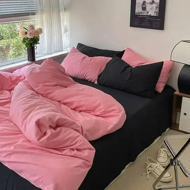 Soft Reversible Duvet Cover Set for Bed