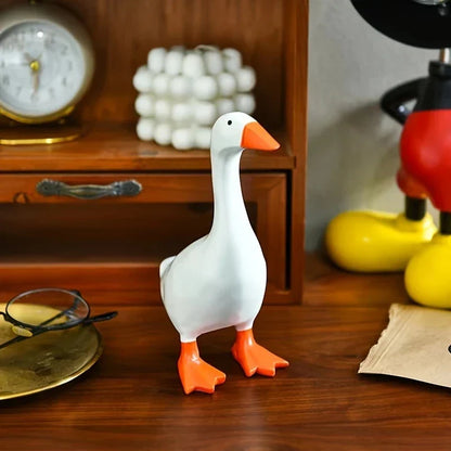 Cute Magnetic Goose Keychain Holder Figurine