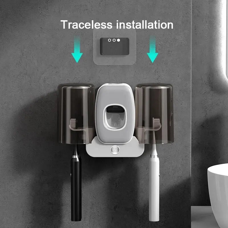 UV Toothbrush Sanitizer with Automatic Dispenser