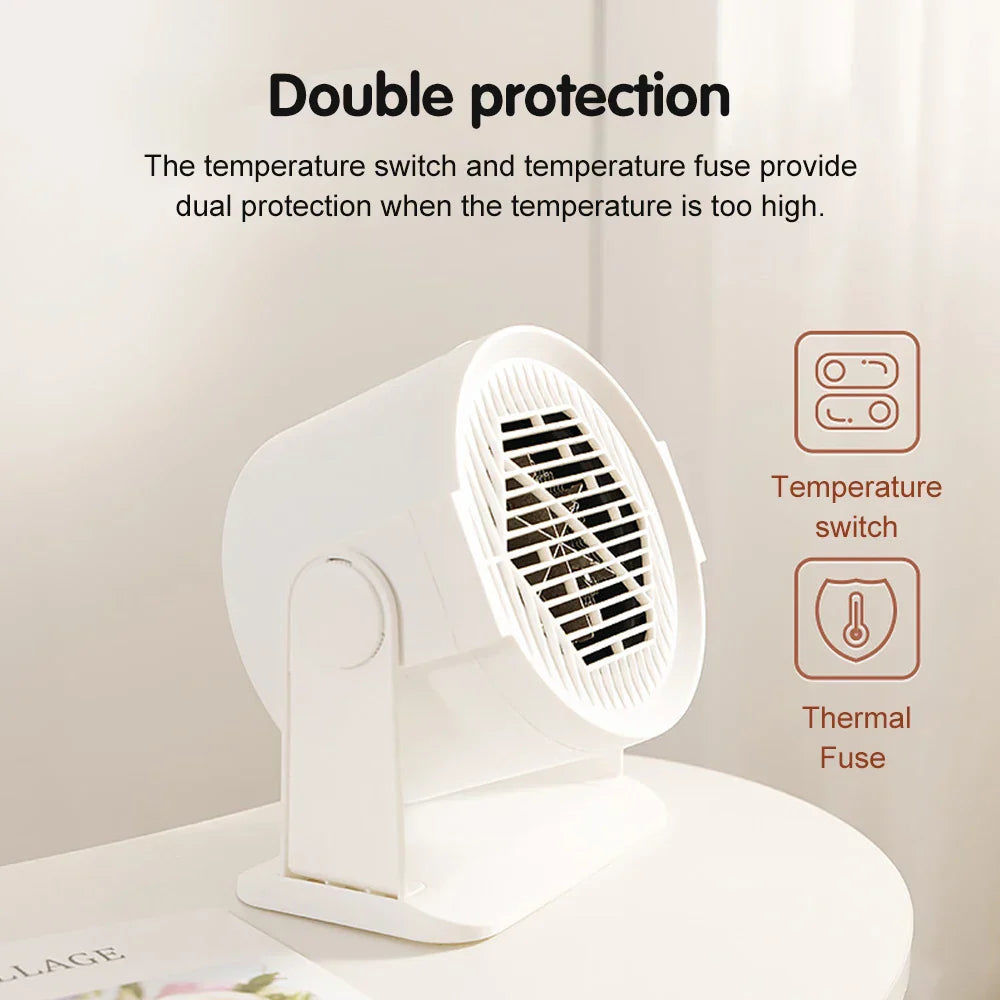 Compact Electric Space Heater with Fan and Foot Warmer
