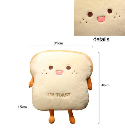 Cozy Plush Bread Shaped Hand Warmers Pillow