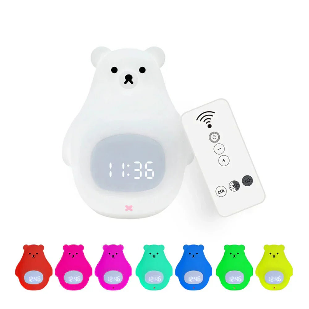 Fun Bear Nightlight Alarm Clock for Kids