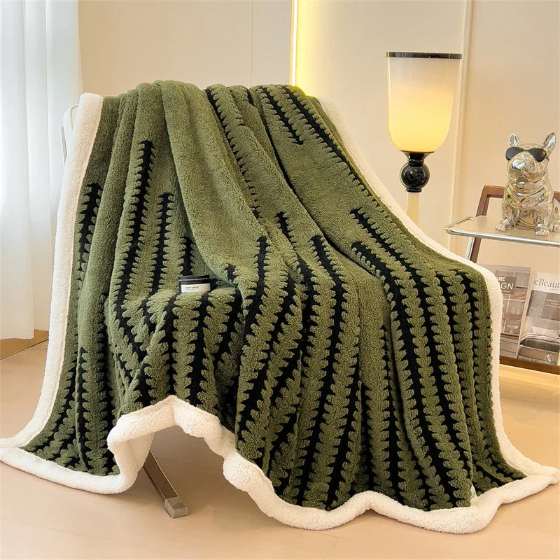 Plush Soft Fleece Blanket for Bed and Sofa