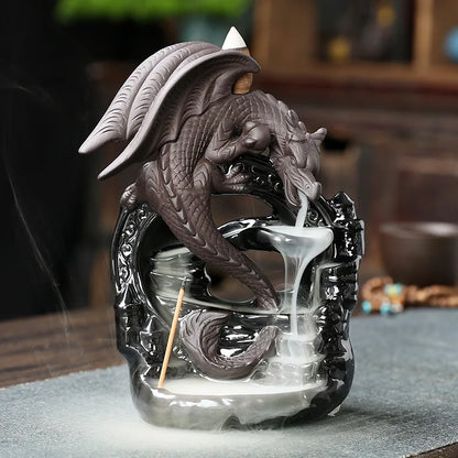 Unique Dragon Ceramic Incense Burner for Home Decor - Befez
