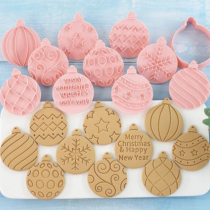 Fun Christmas Cookie Cutter 3D Set for Holiday Baking