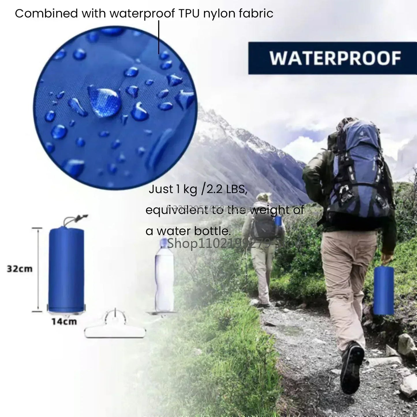 Lightweight Inflatable Camp Sleeping Mat with Foot Pump
