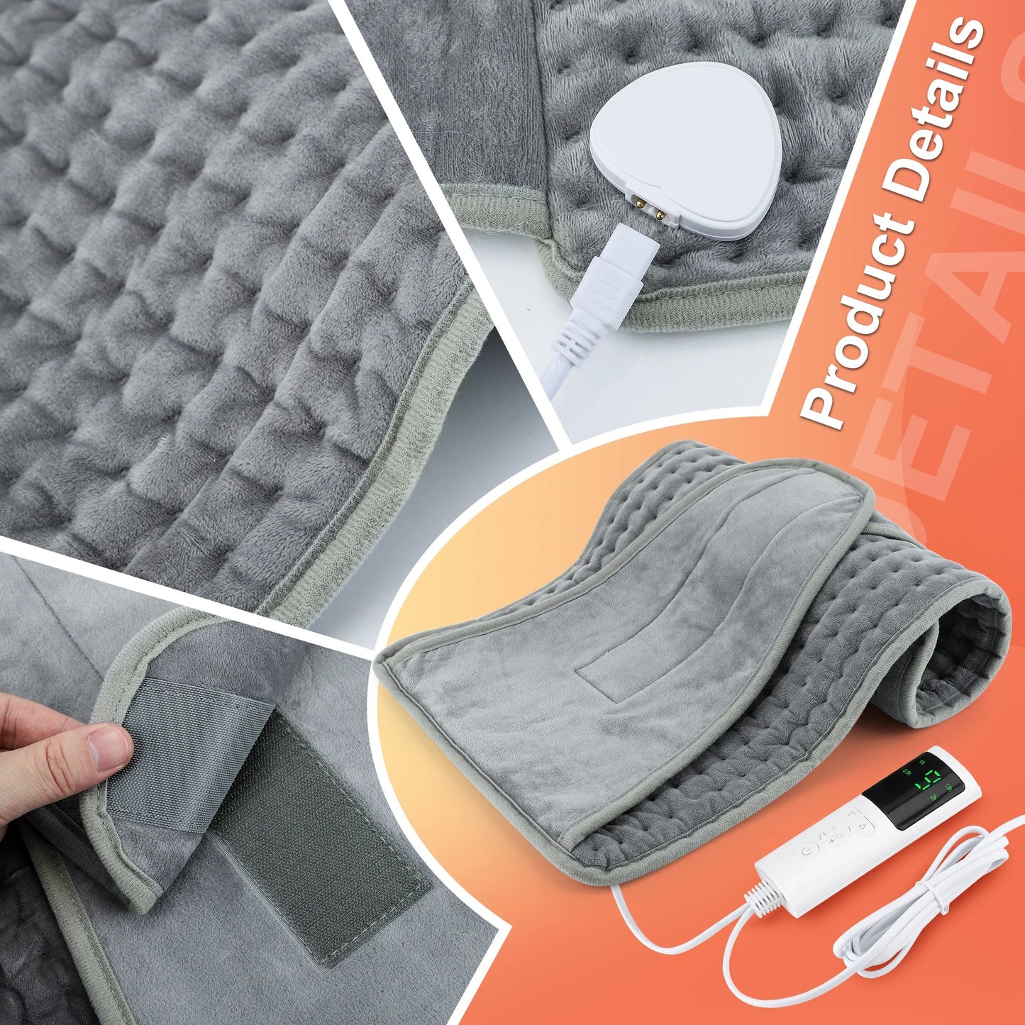 Fast Heat Therapy Pad for Back and Waist Relief