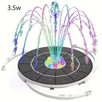 Solar Powered Fountain Pump Kit 6.5W with LED Light - Befez