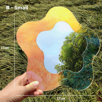 Decorative Glass Floral Wall Mirror