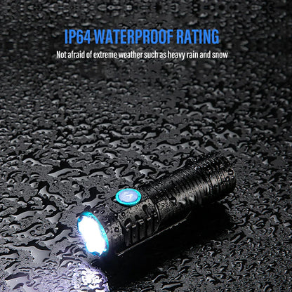 Compact Rechargeable LED Torch with Clip