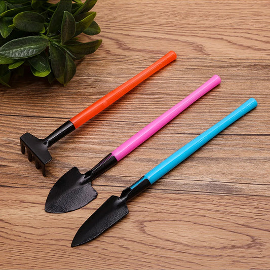 Compact 3-Piece Plant Care Tool Set with Trowel, Rake & Shovel - Befez