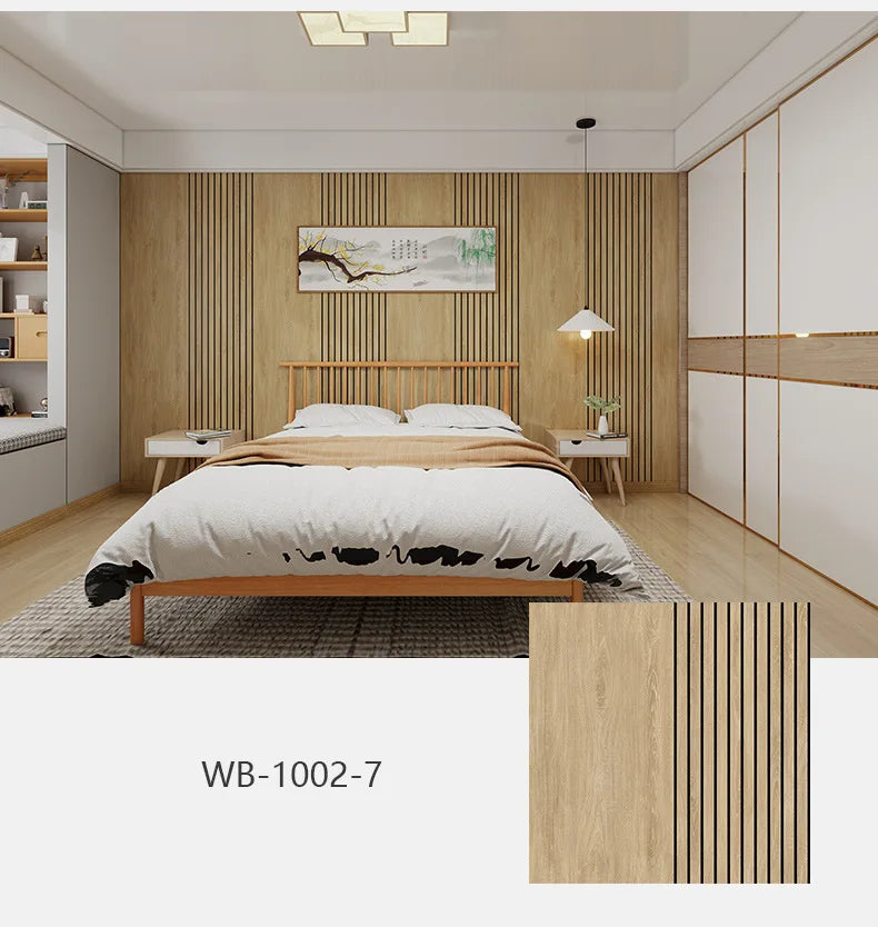 Textured Wooden Wall Stickers Decorative Panels