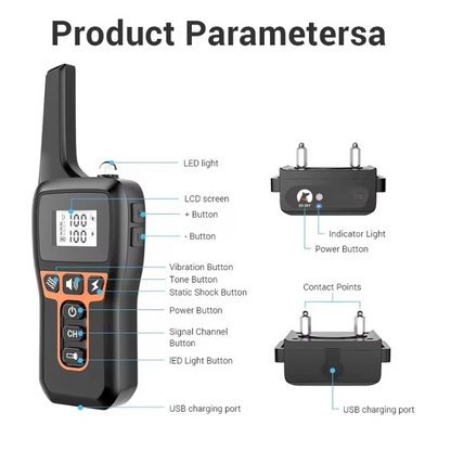 Waterproof Remote Dog Training Collar with 1000m Range