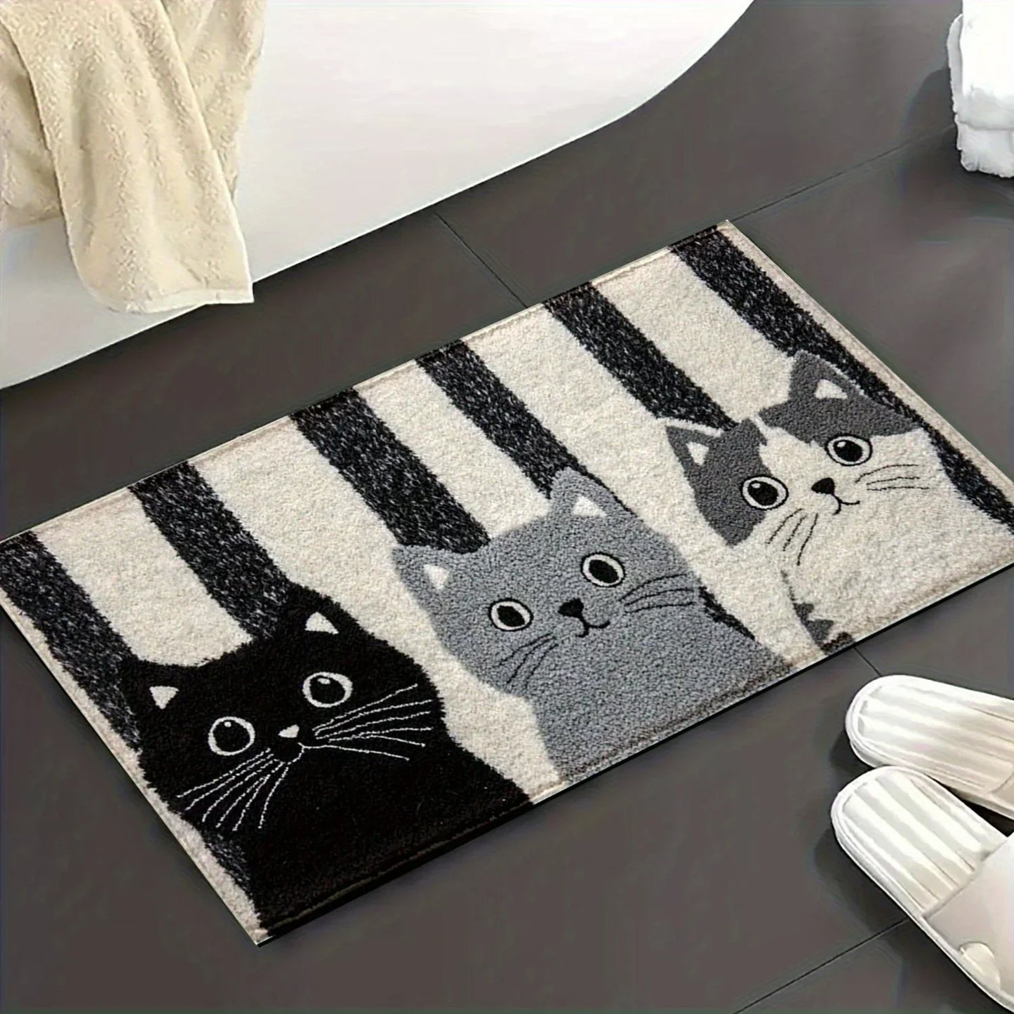 Comfy Cat Theme Rug | Waterproof Non Slip Mat
