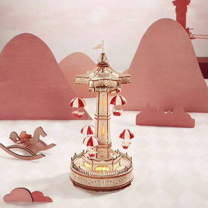 Colorful 3D Music Box Puzzle with Lights and Motion