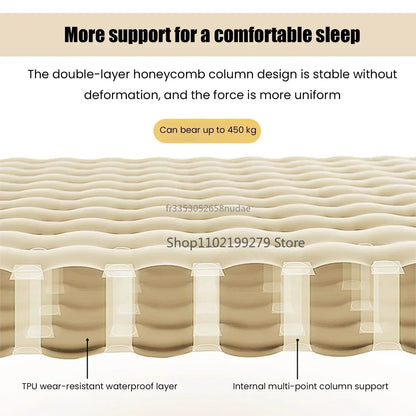 Lightweight Inflatable Camp Sleeping Mat with Foot Pump