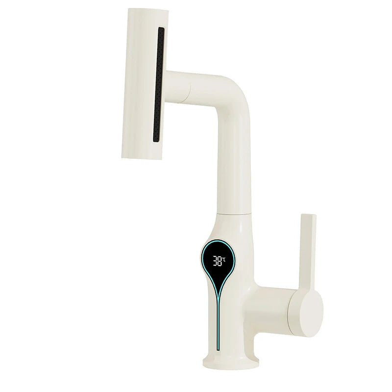 Modern Faucet with LED Temperature Control and Spray Nozzle - Befez