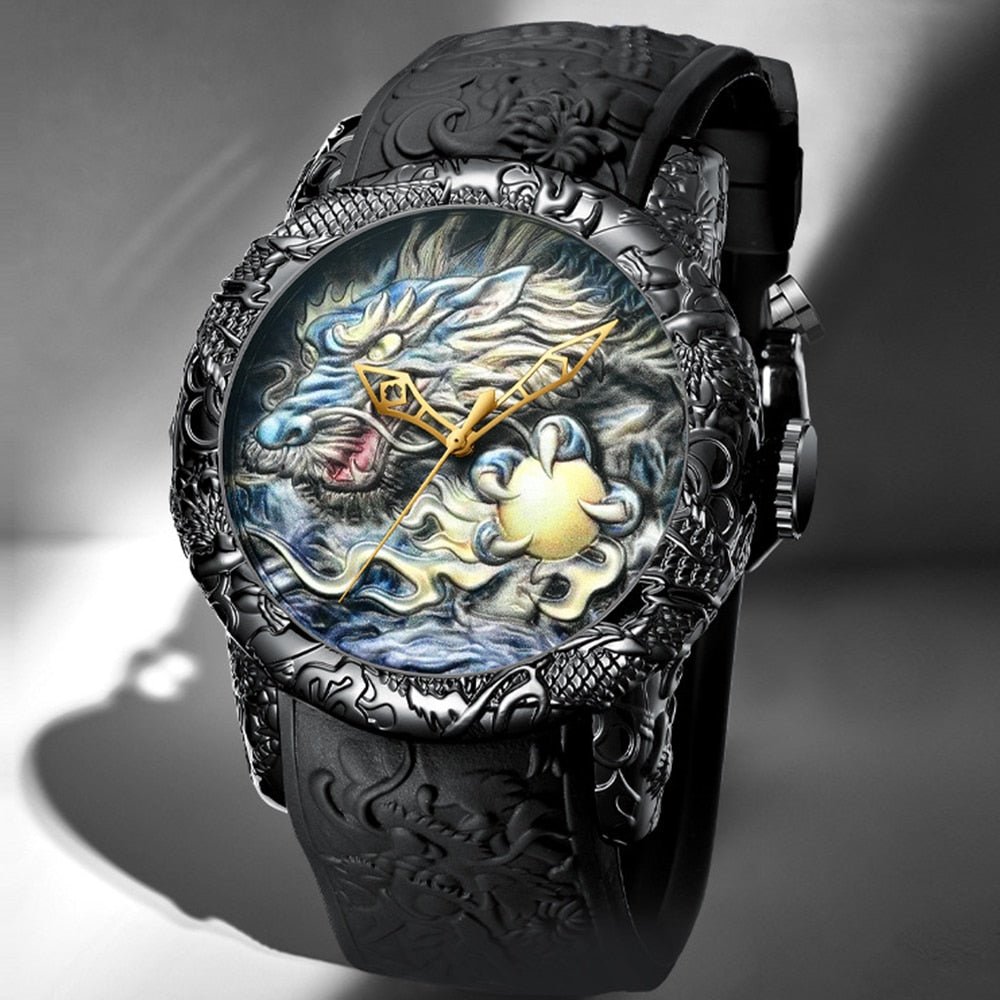 Vintage Dragon Quartz Leather Watch - Befez