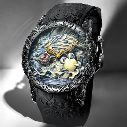 Vintage Dragon Quartz Leather Watch - Befez