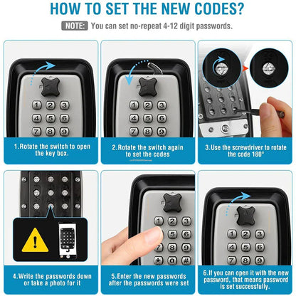 Secure Outdoor Key Lock Box with Combination Lock