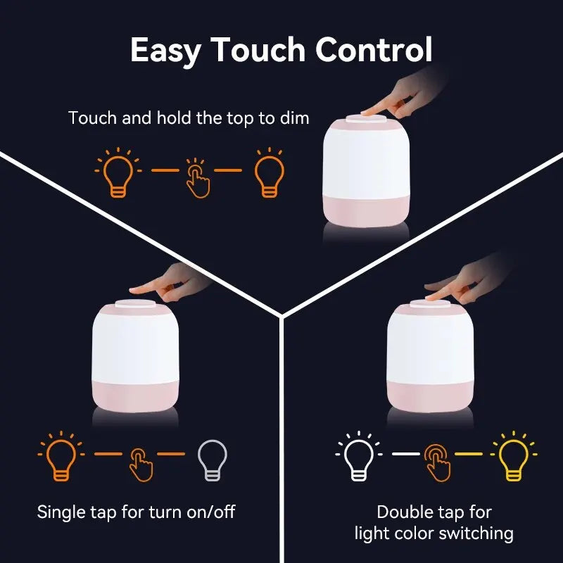 Compact Dimmable LED Table Lamp with Touch Control