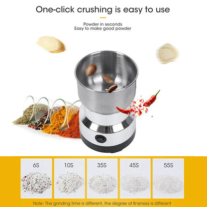 Compact Electric Grinder - 300ml Fine Mill for Coffee, Spices