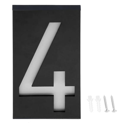 Outdoor Solar Powered House Number Lamp