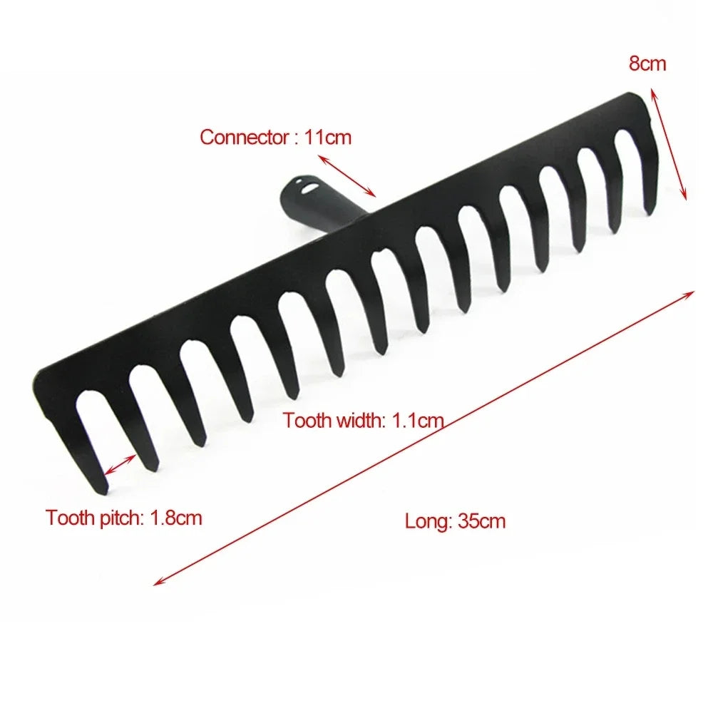 Heavy Duty Stainless Steel Garden Rake 14 Tines