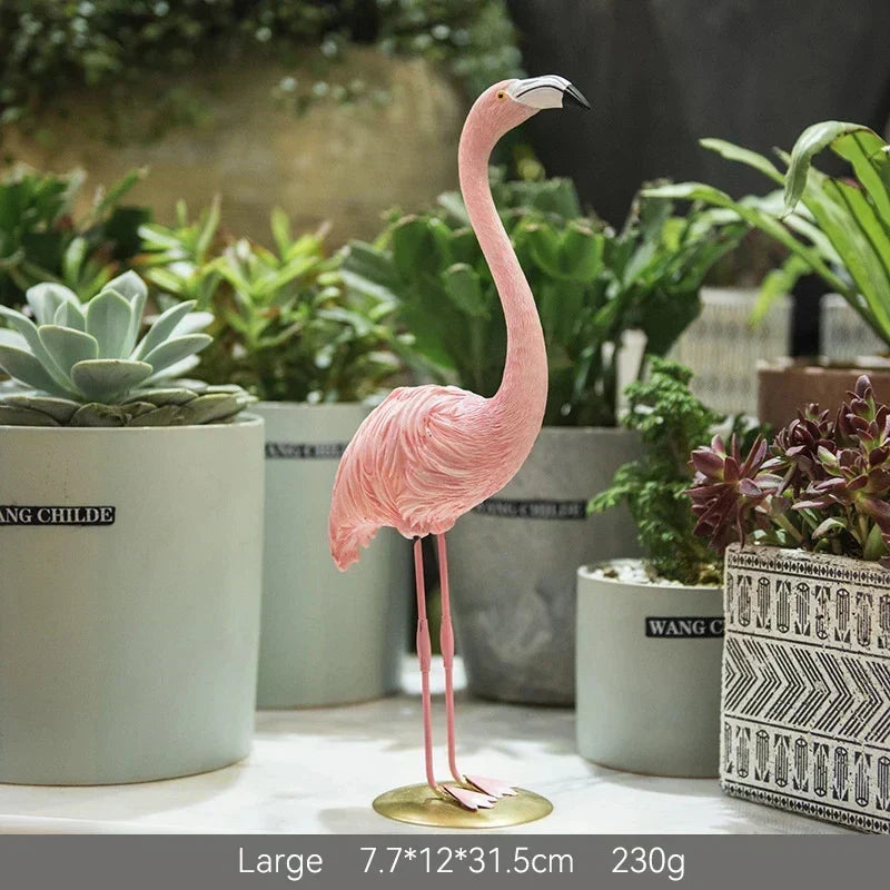 Stylish Pink Flamingo Home Decor Figure