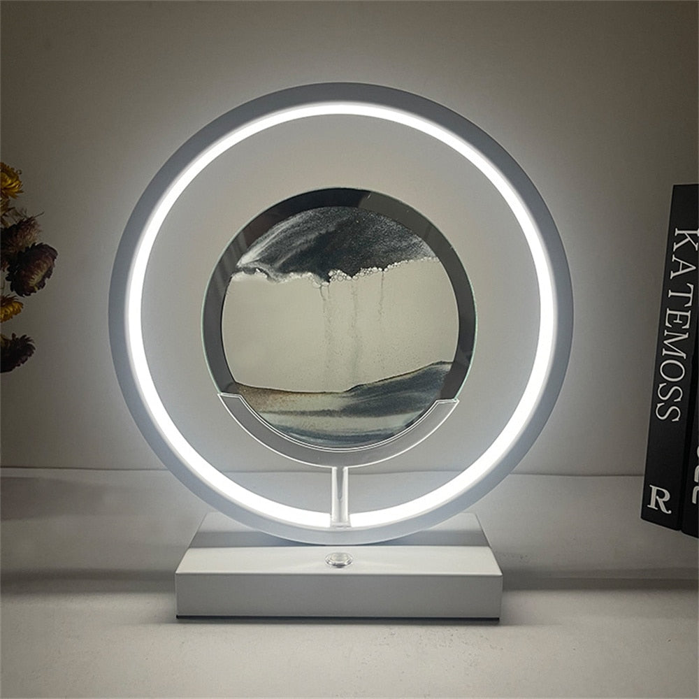 Colorful Dynamic LED Sand Art Desk Lamp