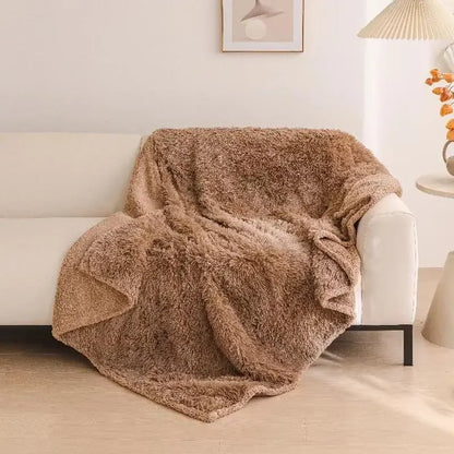 Soft Plush Throw Blanket for Bed & Sofa