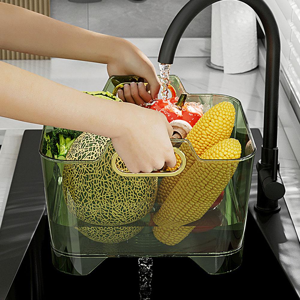 Collapsible Kitchen Veggie Rinse Basket Drainer