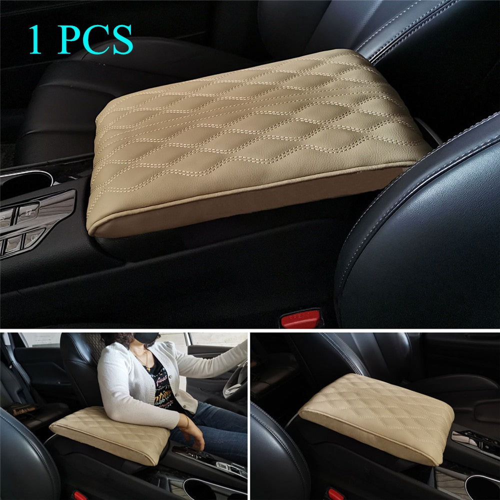Premium Leather Car Armrest Cushion