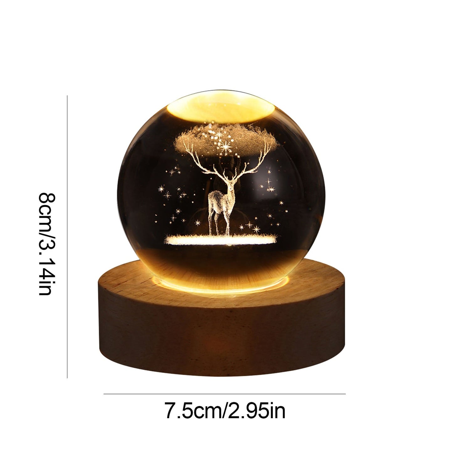 Sparkling Glass Orb Decorative Centerpiece