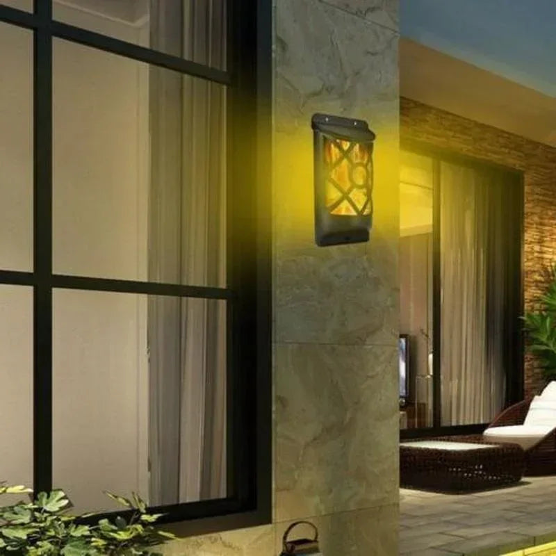 Outdoor Solar Powered 96 LED Garden Wall Light