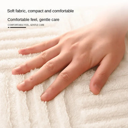 Soft Aqua Striped Bath Mat Non Slip Absorbent