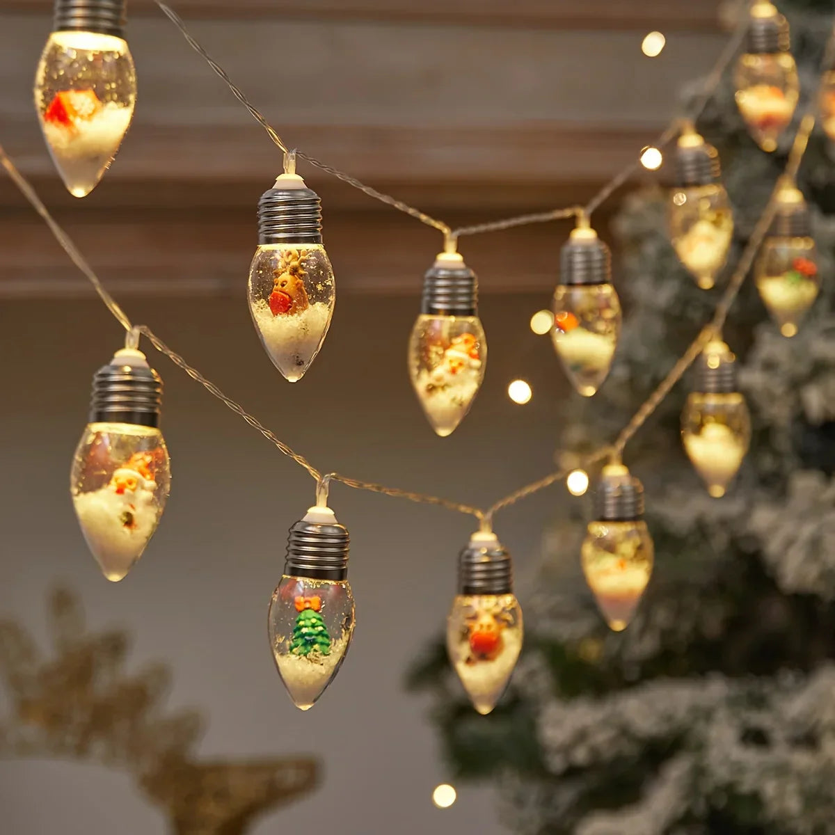 Warm White LED Fairy String Lights 2m 10 LEDs Battery Operated