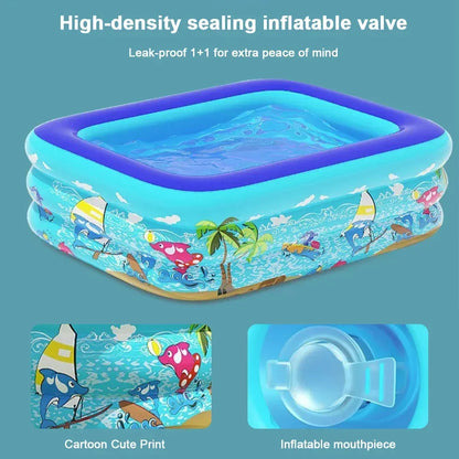 Fun Kids Inflatable Swimming Pool with Colorful Design