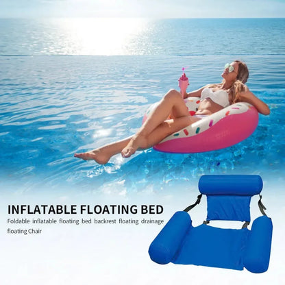 Comfortable Pool Float Lounge Chair - Adjustable & Portable