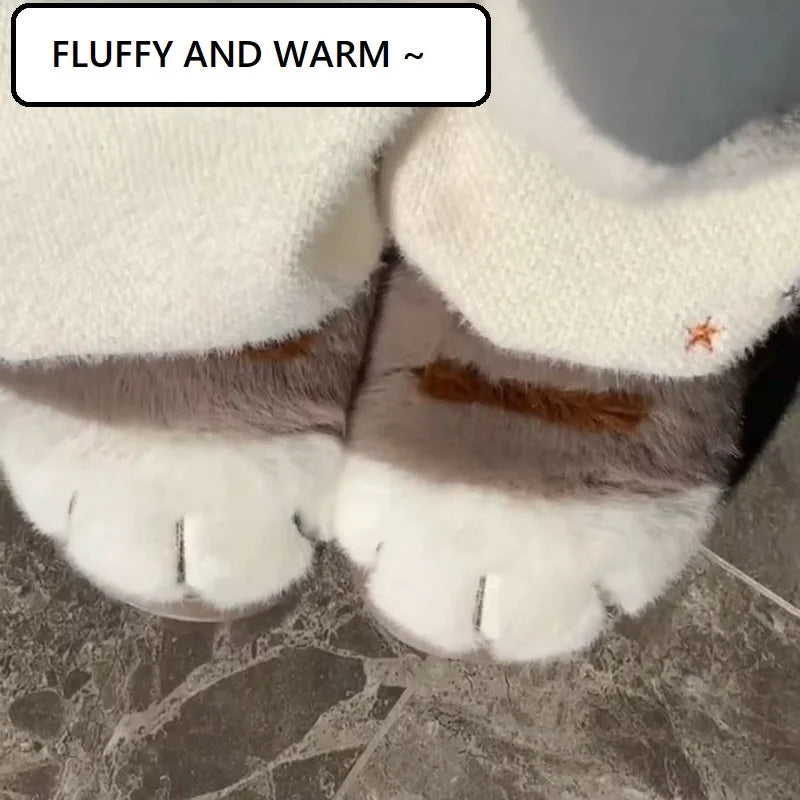 Cozy Cat Paw Slippers for Women Soft & Warm