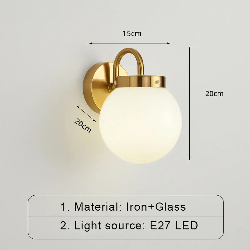 Contemporary Glass LED Wall Light