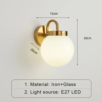 Contemporary Glass LED Wall Light
