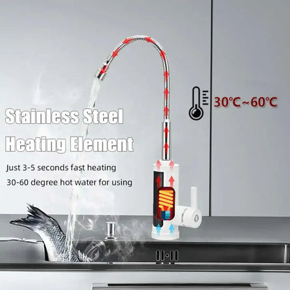 Fast 3000W Instant Hot Water Kitchen Faucet
