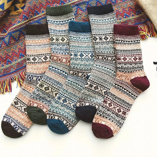 Cozy Women's Warm Wool Socks 5 Pack - Befez