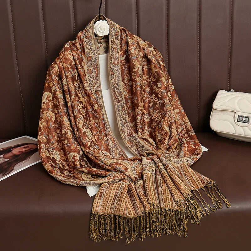 Soft Cashmere Women's Scarf Luxury Warm Print